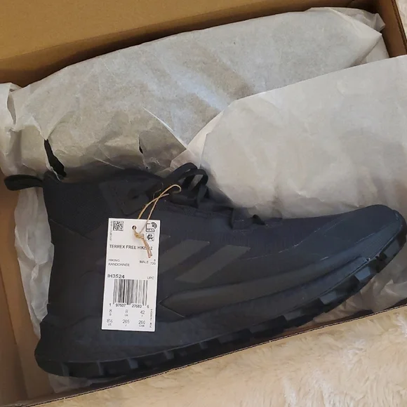 NWT Mens Adidas Terrex Free Hiker 2 GTX Black Hiking Boots Size 8.5 - Picture 5 of 9